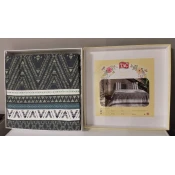 Tac Set posteljine sa prekrivacem Sadler, 100x200cm, Tamnosivo-beli