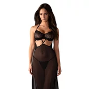 Obsessive - Iliosa Chemise & Thong Black L/XL