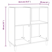 Ormaric za ploce boja betona 84,5x38x89 cm konstruirano drvo