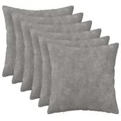 vidaXL Prevleka za blazino 6 pcs HEERLEN Svetlo siva 40 x 40 cm