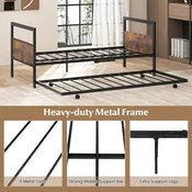 Metalni krevet samac sa pomocnim krevetom 200x90cm