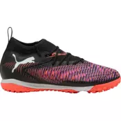PUMA FUTURE 8 MATCH TT Mid Football Boots Youth, Shoes, Black/White/Glowing Red, 37.5