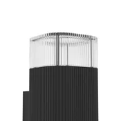 EGLO zunanja stenska svetilka CASTELNUOVO, črna, 24 cm, 2 x GU10, IP65 - črna, prosojna - Aluminij