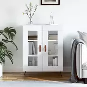 Vidaxl vidaXL Omarica, bela, sijajna, 69,5 x 34 x 90 cm, material na osnovi lesa