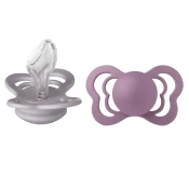 bibs ortodontska duda couture silicone fossil grey & mauve