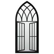 Vidaxl Ogledalo črno 100x45 cm železno za notranjo uporabo