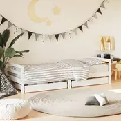 Vidaxl vidaXL Otroški posteljni okvir s predali bel 80x200 cm borov les
