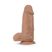 Au Naturel Chub 10 Inch Dildo Mocha – realisticni dildo, TPE, 25.4 cm