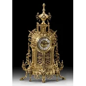 Casa Padrino luxury baroque table clock gold 35 x H. 57 cm - Baroque decoration accessories