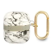 Ovitek Guess Marble Strap Collection za AirPods, siv