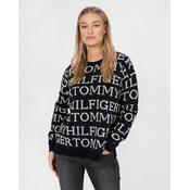 Black Womens Sweater Tommy Hilfiger All-Over - Women