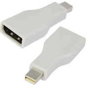 LogiLink DisplayPort adapter [1x DisplayPort ženski utikac => 1x Mini-DisplayPort utikac] LogiLink bijela pozlaceni uticni kontakti