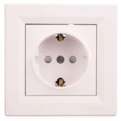 Schneider Asfora SCHUKO enojna vtičnica z roletami, bela, z okvirjem EPH2900221