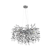 Globo 64138H2S - Luster na sajli QUEENA 10xE14/40W/230V srebrna