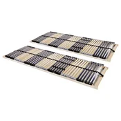 Vidaxl Letveno posteljno dno 2 kosa z 42 letvicami 7 con 70x200 cm