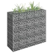 Gabionska sadilica od pocincanog celika 90 x 30 x 90 cm