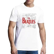 The Beatles Titles & Logos (Puff Print) White L Majica