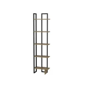 Hanah Home Alice Black Ud Polica za knjige 45x180x22cm, Crna
