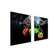 shumee STEKLENA ZAŠČITNA PLOŠČA ZA ŠTEDILNIK 85x52 PEPPER