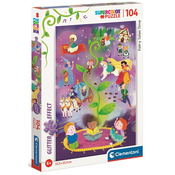 Clementoni - Puzzle Time for a fairy tale 104 dielikov glitter - 100 kosov