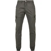 AOP Glencheck Cargo Jog Pants Dark Grey