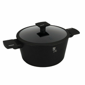 Kozarec s titanovo površino in pokrovom 24 cm Matte Black Collection BH-8188