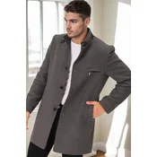 PLT9367 DEWBERRY MENS COAT-STRAIGHT GREY