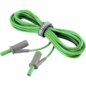 VOLTCRAFT Visokofleksibilni varnostni merilni kabel [lamelni vtič 4 mm-lamelni vtič 4 mm] 5 m zelene barve MSB-501 10 A