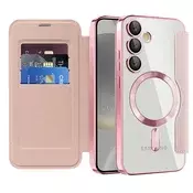 Etui SmartMag Book z Magsafe tehnologijo in RFID denarnico za Samsung Galaxy S24 Plus - pink