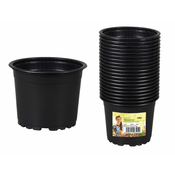 PREMIUM VCD svetloba plastični cvetlični lonček črna 9cm 20pcs