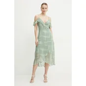 Obleka Armani Exchange zelena barva, XW000181 AF12051