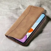 Infostyle Preklopna torbica Leather za Huawei Nova 10 SE Svetlo rjava/Ekološko usnje + TPU silikon