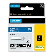 Dymo RHINO IND trak 12 mm, bela na modri, vinil