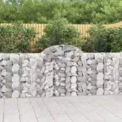 Gabionska košara s lukom 200x30x100/120 cm pocincano željezo