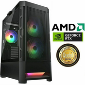 Racunalo INSTAR Gamer Diablo, AMD Ryzen 7 5800X up to 4.7GHz, 16GB DDR4, 1TB NVMe SSD, NVIDIA GeForce RTX4060 8GB, NO ODD, 5 god jamstvo