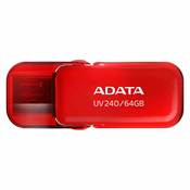 ADATA Flash disk 64 GB UV240, USB 2.0, rdeč