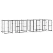 Vanjski kavez za pse s krovom celicni 16,94 m2