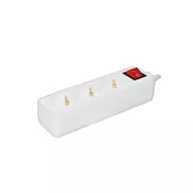 PROSTO Razvodnik sa 3 mesta 5m 1.5mm2 + prekidač NV3K-5/WH-P/1,5