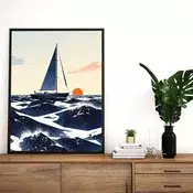 Wallity Dekorativna uramljena slika, 40x50cm, Šarena