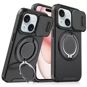 Torbica CamShield Ring stand za iPhone 15 6.1 crna