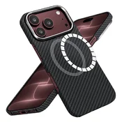 Premium ovitek Techsuit Aramid Fiber z MagSafe podporo za iPhone 17 Pro Max/18 Pro Max - black