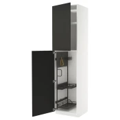 METOD Visoki element-ostava, bela/Nickebo boja antracita, mat, 60x60x240 cm