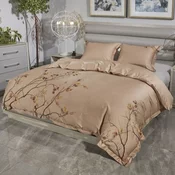 Pamucno satenska PREMIUM vezena posteljina Svilanit Shadow