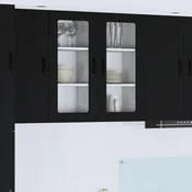 Zidni stakleni ormar PORTO 2 pcs Crna 40 x 31 x 80 cm