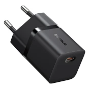 BASEUS GaN5 mini mrežni brzi punjač 25W USB-C crno