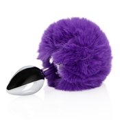 Ouch! Bunny Tail with Metal Butt Plug Purple