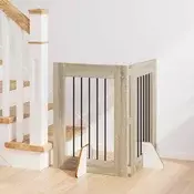 vidaXL Vrata za pse z stojali 2 pcs Sonoma hrast 60 x 80 cm