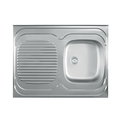 Metalac Standard D Jednodelna sudopera-desna, Inox, fi 60, 800 x 600 mm