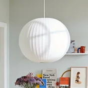 HAY Nelson Ball Bubble viseča svetilka L O 68 cm - Dnevna soba/jedilnica - Dizajn - bela - Plastika