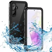Vodootporna maska ShellBox WaterProof za Samsung Galaxy A35 s IP68 za spuštanja do 1.5m dubine - crna